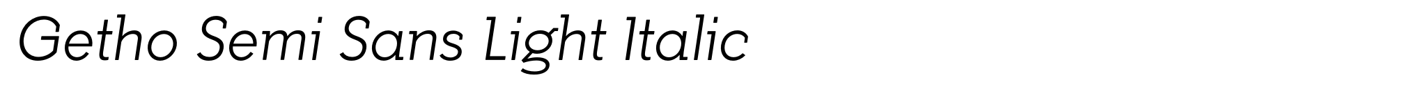 Getho Semi Sans Light Italic image